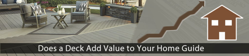 Backyard deck adding outdoor living space to a home