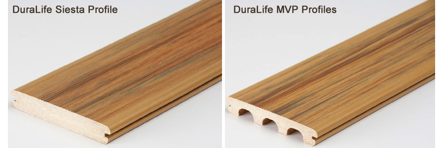 DuraLife Decking Board Profiles - Siesta and MVP